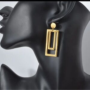 Stainless Steel And 18k Gold Earrings